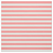 Koraalroze en witte streep stof (Swatch)