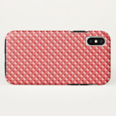 Koraalroze, enamel look, bestudeerd raster Case-Mate iPhone case (Achterkant (horizontaal))