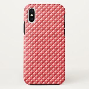 Koraalroze, enamel look, bestudeerd raster Case-Mate iPhone case