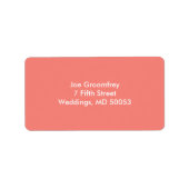 Koraalroze Etiket (Voorkant)