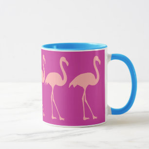 Koraalroze flamingo vogel ontwerp koffie mok