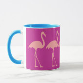 Koraalroze flamingo vogel ontwerp koffie mok (Links)