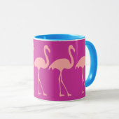 Koraalroze flamingo vogel ontwerp koffie mok (Voorkant rechts)