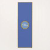 Koraalroze flamingo's en palmleder op het strand yogamat (Achterkant)