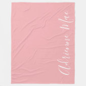 Koraalroze gewoon gepersonaliseerd fleece deken (Voorkant)