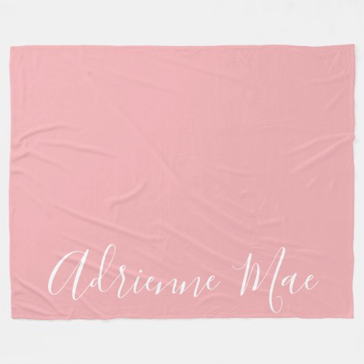Koraalroze gewoon gepersonaliseerd fleece deken (Voorkant (Horizontaal))