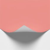 Koraalroze glanzend verpakkingspapier cadeaupapier (Hoek)