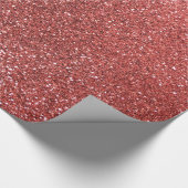 Koraalroze glitter cadeaupapier (Hoek)