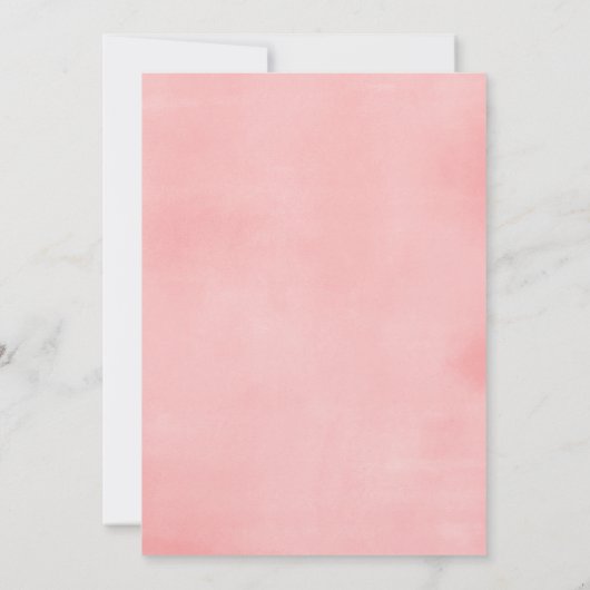 Koraalroze gouden tuin Quinceanera Kaart (Achterkant)