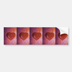 koraalroze hart bumpersticker
