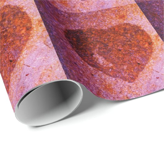 koraalroze hart cadeaupapier (Rol Hoek)