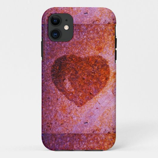 koraalroze hart Case-Mate iPhone case (Achterkant)