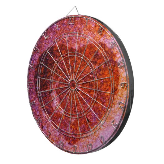 koraalroze hart dartbord (Voorkant Rechts)