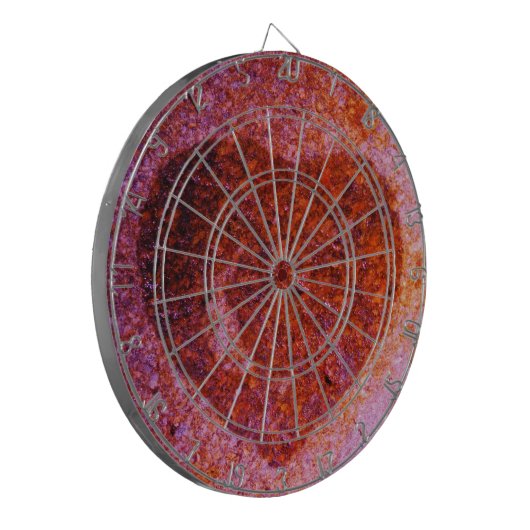 koraalroze hart dartbord (Voorkant Links)