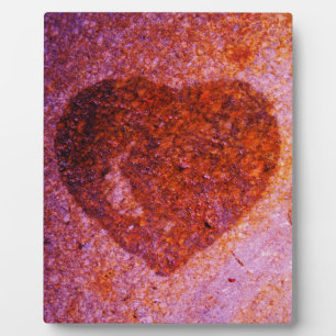 koraalroze hart fotoplaat