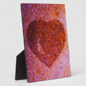 koraalroze hart fotoplaat (Zijkant)