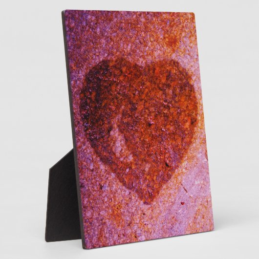 koraalroze hart fotoplaat (Zijkant)