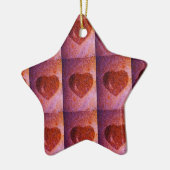 koraalroze hart keramisch ornament (Links)
