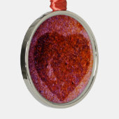 koraalroze hart metalen ornament (Rechts)