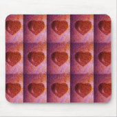 koraalroze hart muismat (Voorkant)
