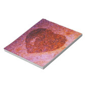 koraalroze hart notitieblok (Linkerzijde)