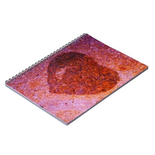 koraalroze hart notitieboek (Linkerzijde)