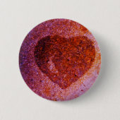koraalroze hart ronde button 5,7 cm (Voorkant)