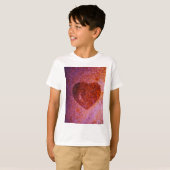 koraalroze hart t-shirt (Voorkant volledig)