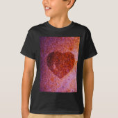 koraalroze hart t-shirt (Voorkant)