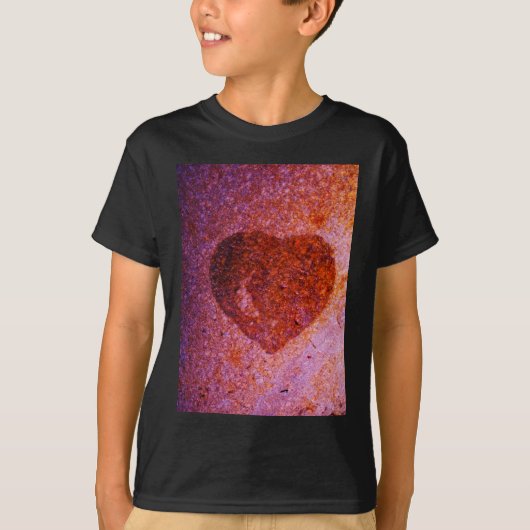 koraalroze hart t-shirt (Voorkant)