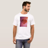 koraalroze hart t-shirt (Voorkant volledig)