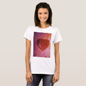 koraalroze hart t-shirt (Voorkant volledig)