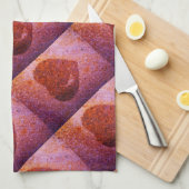 koraalroze hart theedoek (Quarter Fold)