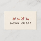 Koraalroze hond Silhouette Cloud Sunset Minimale Visitekaartje (Voorkant)