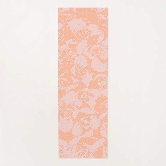 Koraalroze illustratie van flessenpatroon yogamat (Voorkant)