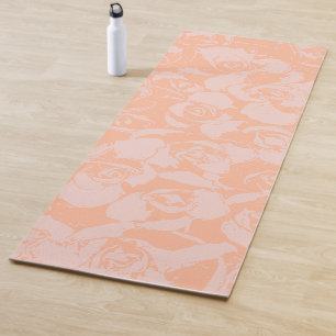 Koraalroze illustratie van flessenpatroon yogamat