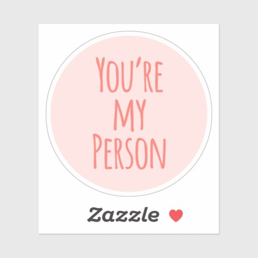 Koraalroze Je bent mijn persoonlijke vriend Quote  Sticker (Vel)