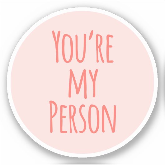 Koraalroze Je bent mijn persoonlijke vriend Quote  Sticker (Voorkant)