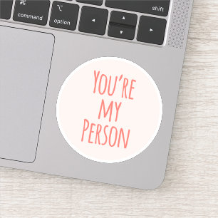 Koraalroze Je bent mijn persoonlijke vriend Quote  Sticker