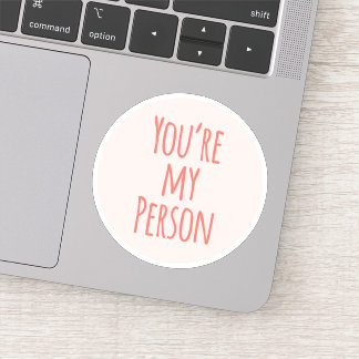 Koraalroze Je bent mijn persoonlijke vriend Quote Sticker