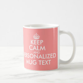 Koraalroze KeepCalm-Mokken |  SJABLOON Koffiemok