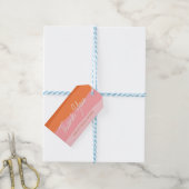 Koraalroze kleurblok bedankt bruidsdouche cadeaulabel (Met Touw)