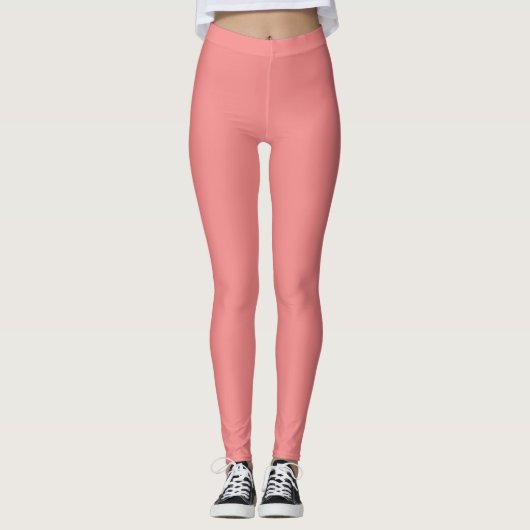 Koraalroze Leggings (Voorkant)