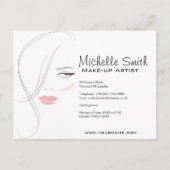 Koraalroze lippen vormen het merk kunstenaar briefkaart (Voorkant)