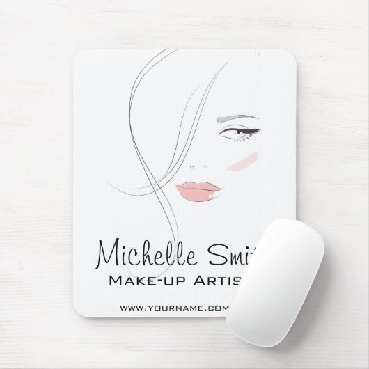 Koraalroze lippen vormen het merk kunstenaar muismat (Met muis)