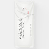 Koraalroze lippen vormen het merk kunstenaar spandoek (Verticaal)