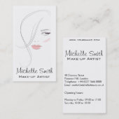 Koraalroze lippen vormen het merk kunstenaar visitekaartje (Voorkant / Achterkant)