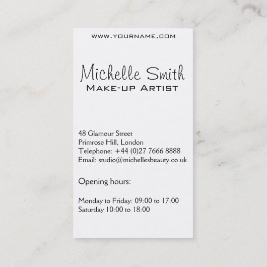 Koraalroze lippen vormen het merk kunstenaar visitekaartje (Achterkant)