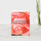 Koraalroze Notitiekaartjes Bedankkaart (Achterkant)