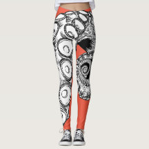 Koraalroze octopus Tentacle Leggings
